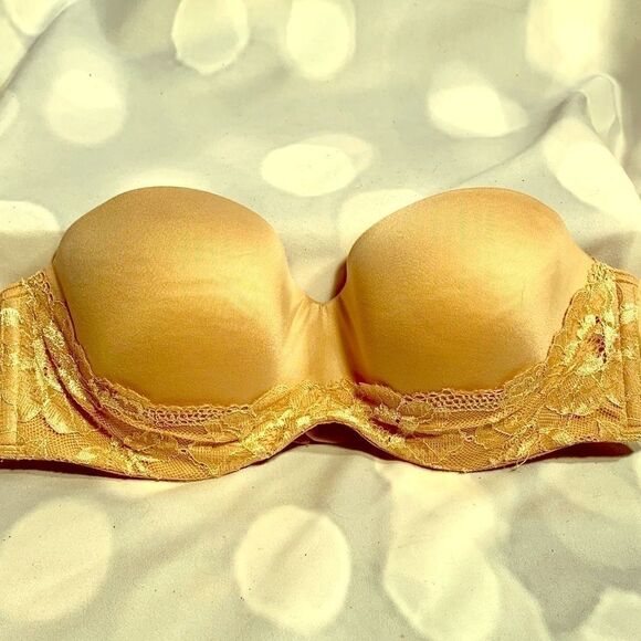 NUDE BODY by VICTORY LINED STRAPLESS 34C - Picture 1 of 5